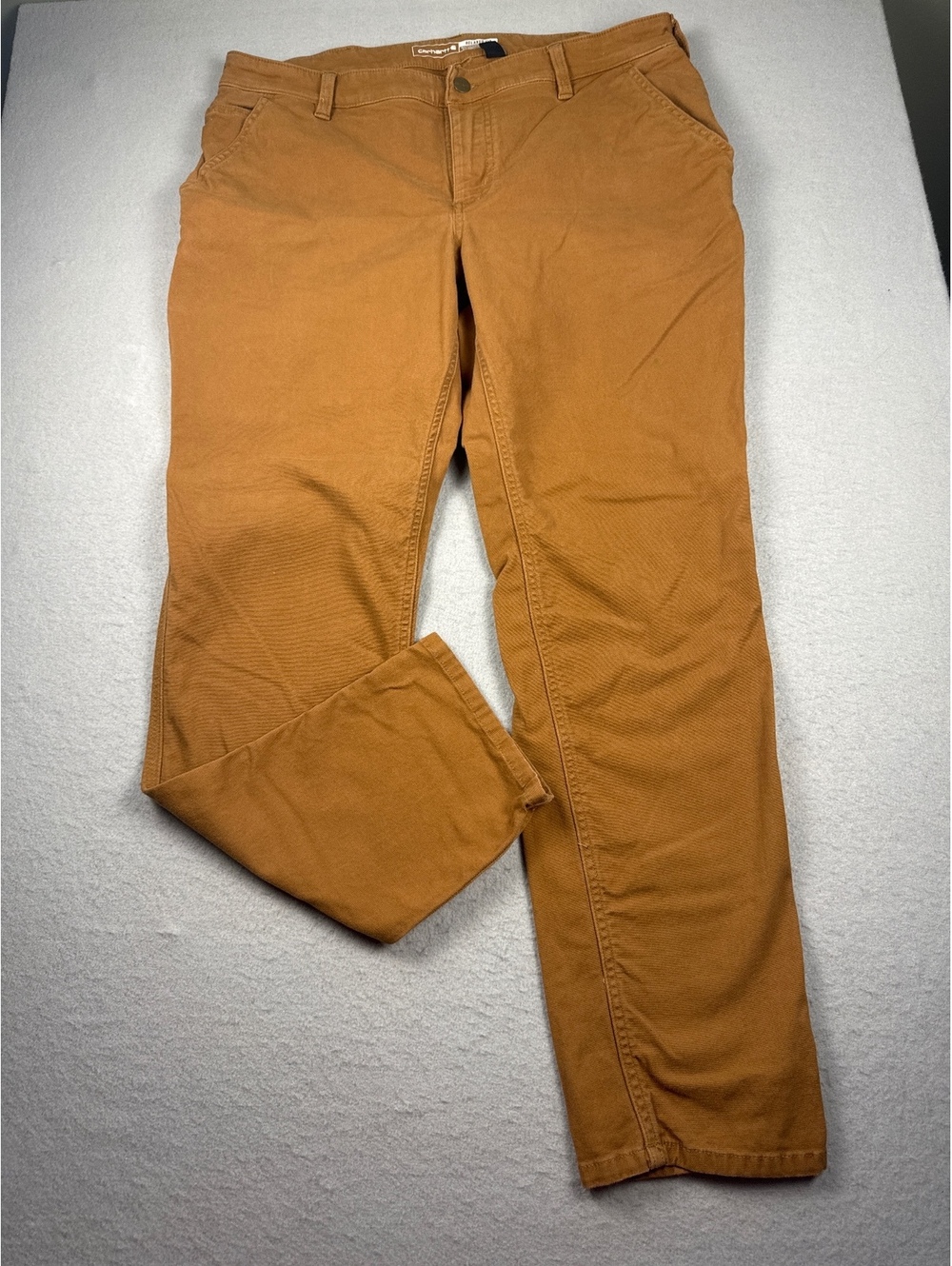 Women’s Carhartt Relaxed Fit Work Pants Size 14 Regular Brown